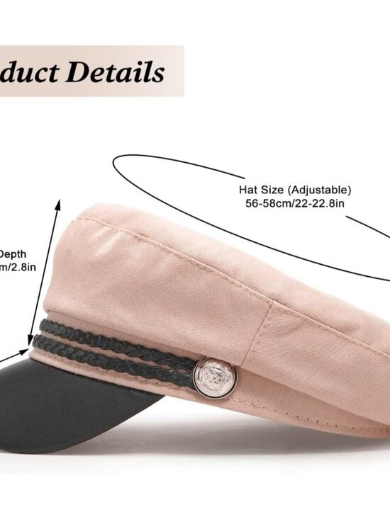 Women\'s Newsboy Cap Fiddler Caps Classic Beret Hat Fisherman Flat Hats Pink main image 7
